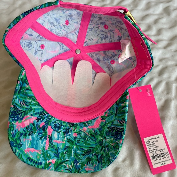 NWT - Lilly Pulitzer Hat - Green and Pink - Picture 2 of 3